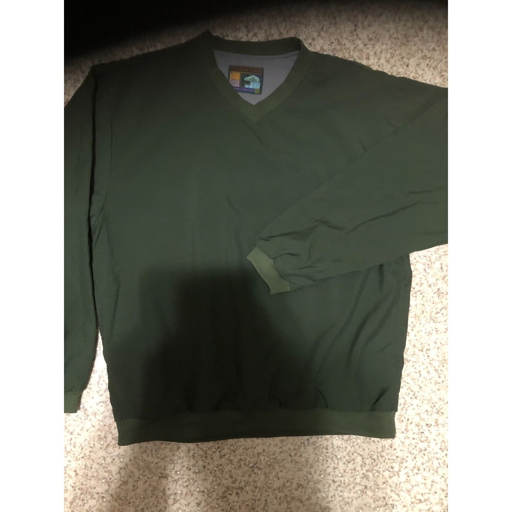 Forrester's Golf Windshirt Men's SMALL Hunter Green Teflon Microfiber NWOT
